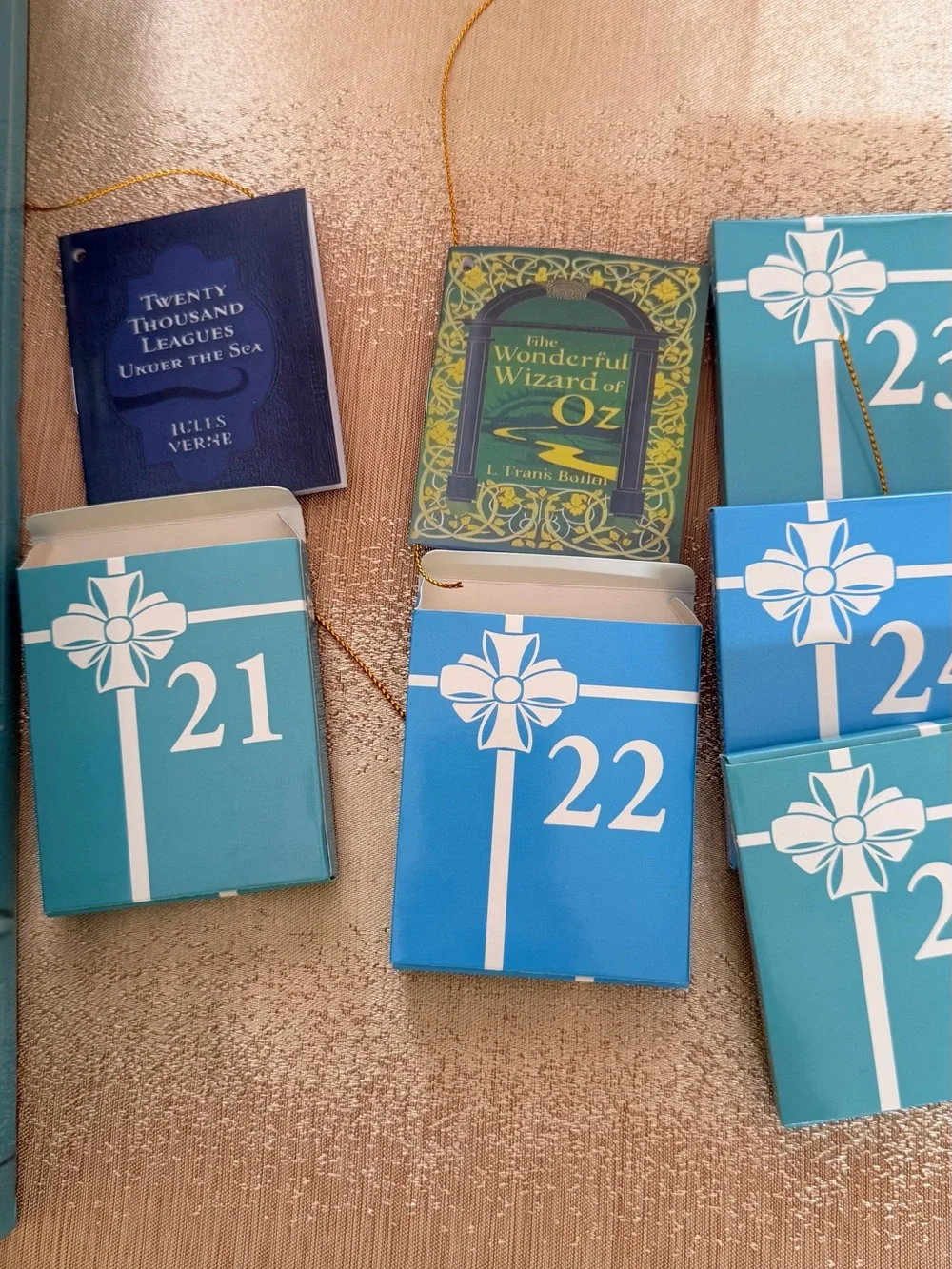 Mini Book Christmas Tree Ornaments